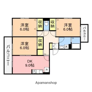 ロイヤルガーデン鐙西A棟【203号室】の間取り