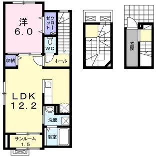 カレントレジデンス女池Ⅰ【3階】の間取り