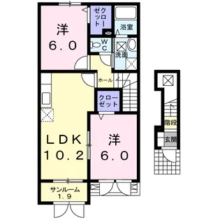 コリーヌ・メゾンⅠ【2階】の間取り