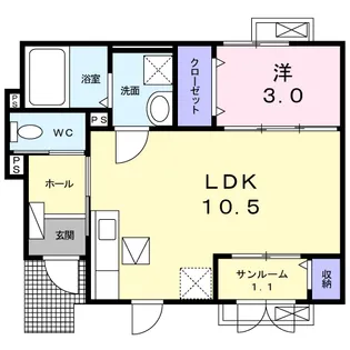 シュエット【1階】の間取り