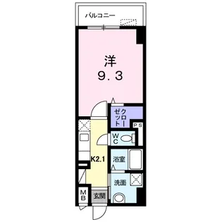 アメニティ万代【2階】の間取り
