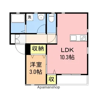 モーント米山壱番館【2階】の間取り
