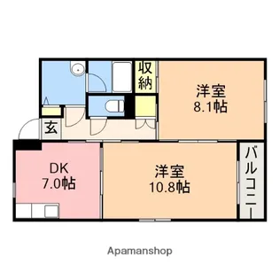 メゾンドヘイハチ【2階】の間取り