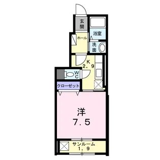 カーサアバンツァート【1階】の間取り