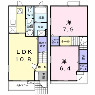 アン クレール【1階】の間取り