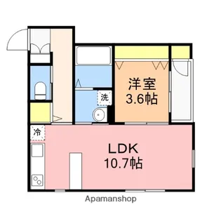 COMMON早苗【A102号室】の間取り