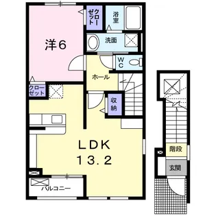 ハウス カネジュウ【2階】の間取り