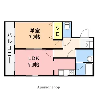 エトワール白新町【2階】の間取り