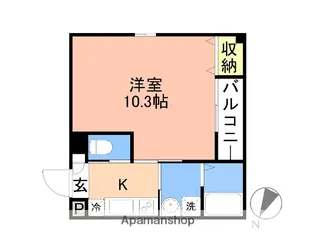 スリークォーターハウス女池【203号室】の間取り