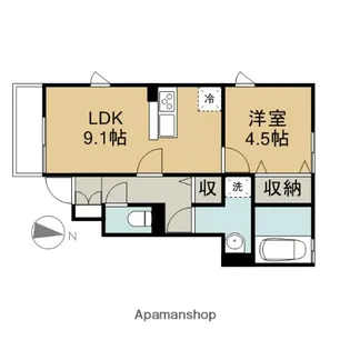 リッツ銀河Ⅰ【101号室】の間取り