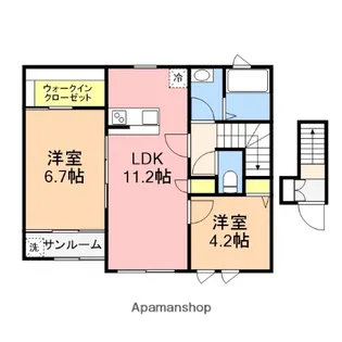 LE CIELⅠ【2階】の間取り