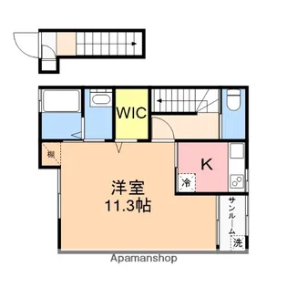 CHAMBRE【Ⅱ203号室】の間取り