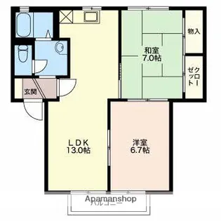 プラムロードC【1階】の間取り