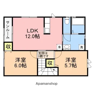 ミピアーチェ【C201号室】の間取り