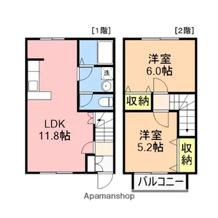サンライズアベニュー木崎【1階】の間取り