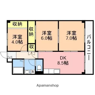 セントラル近江【3階】の間取り