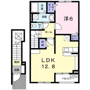 FLOURISHINおやまつⅤ【2階】の間取り