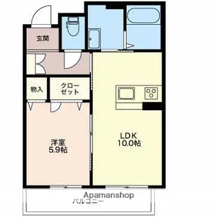 マストタウン上所C【1階】の間取り