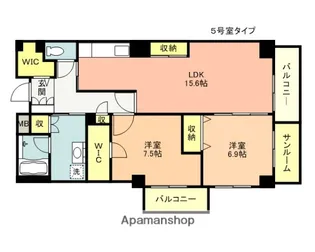 パルステージ関屋【6階】の間取り