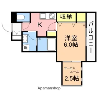 アーバン上大川前【203号室】の間取り