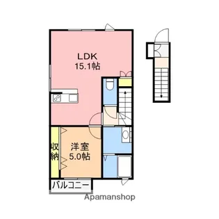 パルトネール【2階】の間取り