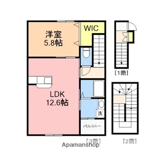 FERIO万代【3階】の間取り