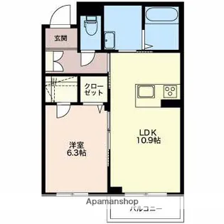 シャーメゾン新光町【2階】の間取り