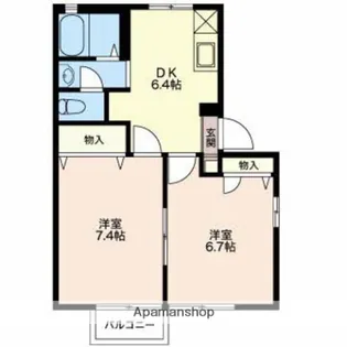 ユピテル石動【1階】の間取り