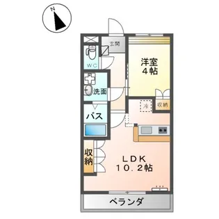 ビアンニュー松崎【00305号室】の間取り