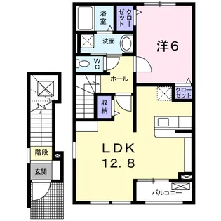 プロムナードU Ⅲ【2階】の間取り