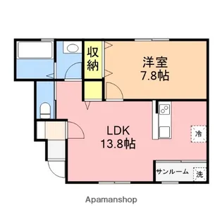 KACC213亀田【1階】の間取り