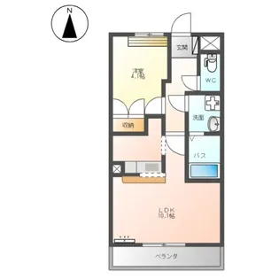 イーストヒルズ【205号室】の間取り