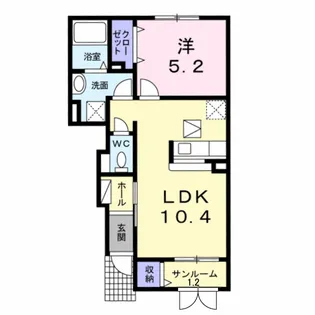 パレフィオーレ【1階】の間取り