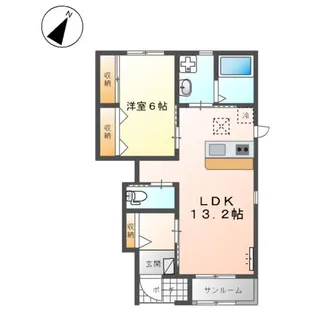 ペアリィ【00105号室】の間取り