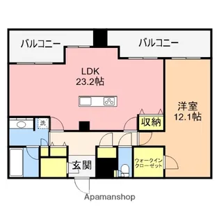 ザ・プレミア新潟萬代橋【14階】の間取り