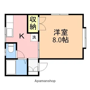 コーポヨコヤマ【1階】の間取り