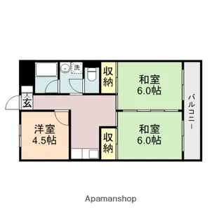 メゾン・ロベリア【2-F号室】の間取り