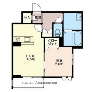 シャーメゾン堀之内【1階】の間取り