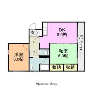 ヴィラ・ドルチェ【101号室】の間取り