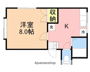 スリーハイツ【1階】の間取り