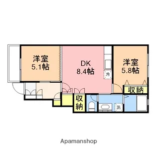 サンフィールスクウェア【1階】の間取り