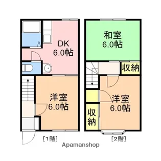 外山レイクサイドハウスA棟【1階】の間取り