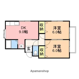シティハウス広信A【105号室】の間取り