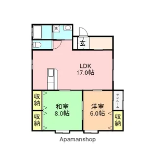 キャッスルすみれB【201号室】の間取り