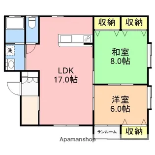 キャッスルすみれB【1階】の間取り