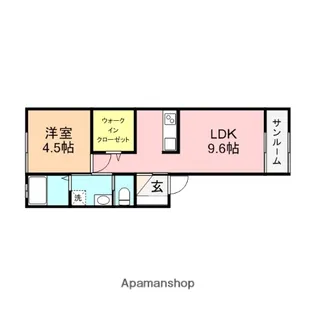 ルクティア【202号室】の間取り