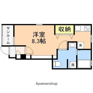 COMMON葛塚Ⅱ C【101号室】の間取り