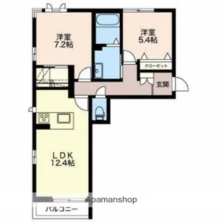 マストタウン神道寺C【1階】の間取り