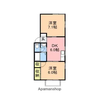 コーポラスTUTUMI B棟【201号室】の間取り