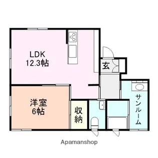 CASA南浜【1階】の間取り